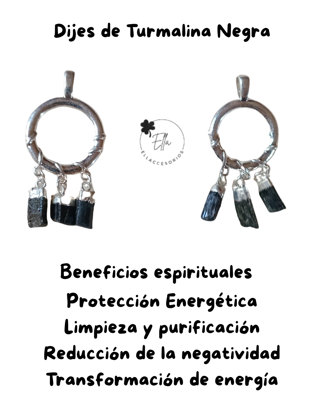 Dijes de Turmalina Negra