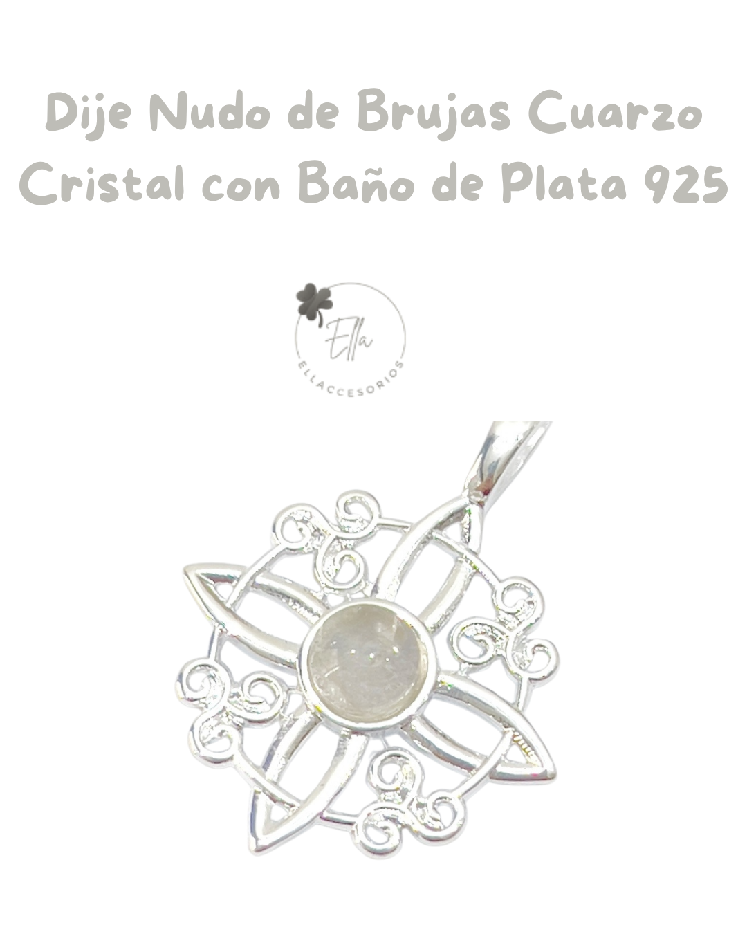 Dije Nudo de Brujas Sodalita con Baño de Plata 925 (2)