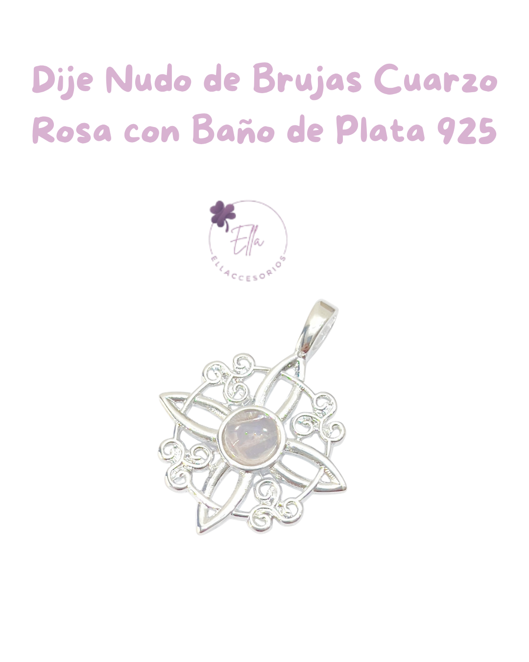 Dije Nudo de Brujas Sodalita con Baño de Plata 925 (3)