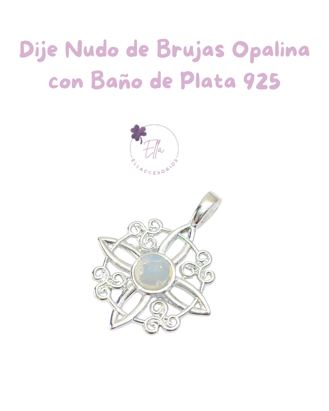 Dije Nudo de Brujas Sodalita con Baño de Plata 925 (4)